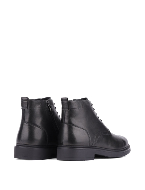 Мужские кожаные ботинки черные - фото 3 - Miraton
