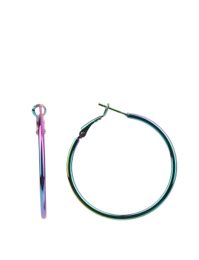 Жіночі сережки конго MIRATON круглі різнокольорові - фото  - Miraton