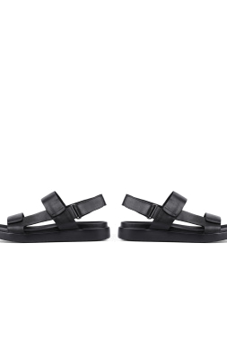 Мужские сандалии Miguel Miratez кожаные черные - фото 2 - Miraton
