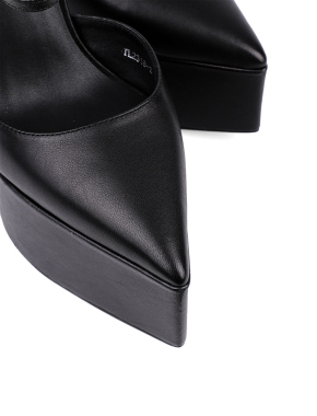 Жіночі туфлі човники MIRATON шкіряні чорні - фото 5 - Miraton