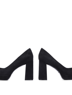 Жіночі туфлі MIRATON чорні велюрові - фото 2 - Miraton