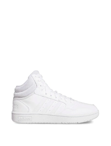 Женские кроссовки Adidas Hoops 3.0 Mid из искусственной кожи белые - фото  - Miraton