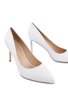 Жіночі туфлі-човники MiaMay шкіряні білі - фото 5 - Miraton