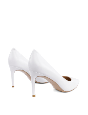 Жіночі туфлі-човники MiaMay шкіряні білі - фото 2 - Miraton