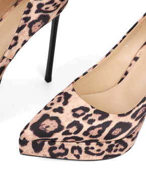 Жіночі туфлі човники MIRATON тканинні леопардові - фото 5 - Miraton