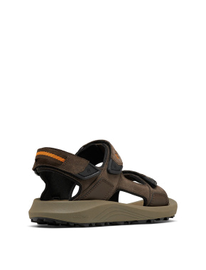 Мужские сандалии Columbia Trailstorm Hiker 3 Strap кожаные коричневые - фото 3 - Miraton