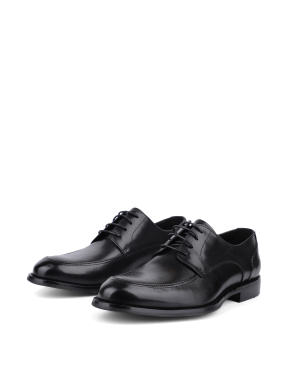 Мужские туфли оксфорды Miguel Miratez черные кожаные - фото 2 - Miraton