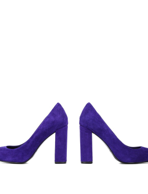 Жіночі туфлі човники сині велюрові - фото 2 - Miraton