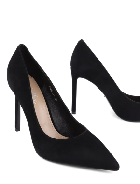 Жіночі туфлі човники чорні велюрові - фото 6 - Miraton