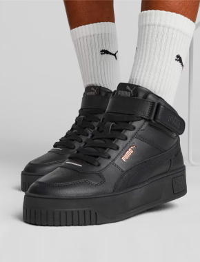 Жіночі черевики PUMA Carina Street Mid з екошкіри чорні - фото 1 - Miraton