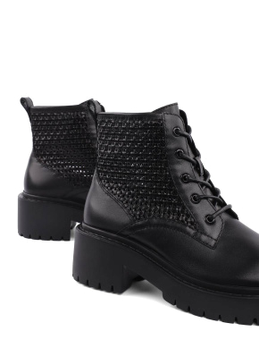 Жіночі черевики шкіряні чорні - фото 6 - Miraton