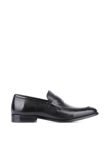 Мужские туфли лоферы кожаные черные - фото  - Miraton