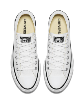 Женские кеды Converse Chuck Taylor All Star Lift Platform тканевые белые - фото 3 - Miraton