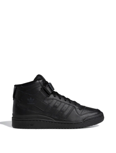 Мужские кеды хайтопы черные Adidas FORUM MID фото 1