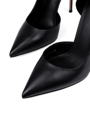 Жіночі туфлі-човники дорсей MiaMay шкіряні чорні - фото 5 - Miraton