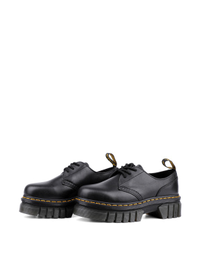 Жіночі туфлі дербі Dr. Martens шкіряні чорні на чанкі підошві - фото 2 - Miraton