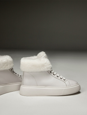 Жіночі шкіряні черевики білі - фото 7 - Miraton