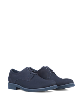 Мужские туфли нубуковые синие - фото 2 - Miraton