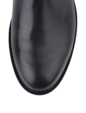 Жіночі чоботи чорні шкіряні з підкладкою байка - фото 4 - Miraton