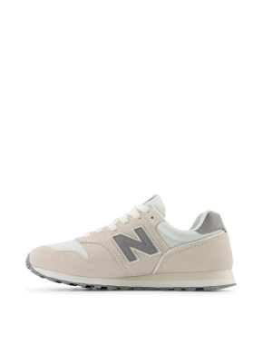 Женские кроссовки New Balance WL373OL2 бежевые замшевые - фото 1 - Miraton