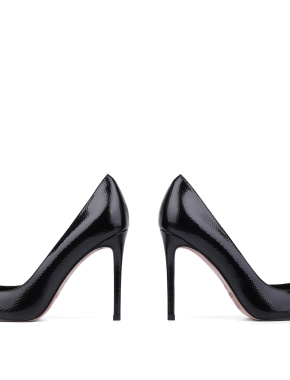 Жіночі туфлі човники MIRATON чорні шкіряні - фото 2 - Miraton
