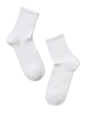 Жіночі високі шкарпетки Conte Elegant бамбукові білі - фото 3 - Miraton
