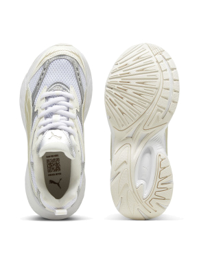 Женские кроссовки PUMA Morphic Metallic из искусственной кожи белые - фото 4 - Miraton