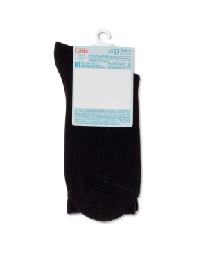 Жіночі високі шкарпетки Conte Elegant бавовняні чорні - фото 2 - Miraton