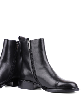 Жіночі черевики чорні шкіряні з підкладкою байка - фото 2 - Miraton