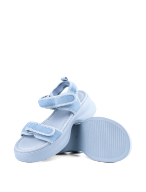 Жіночі сандалі Attizzare тканинні блакитні сандалі - фото 2 - Miraton