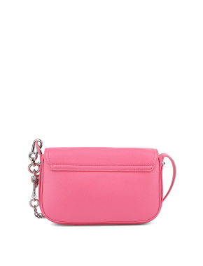 Жіноча сумка хобо Juicy Couture з екошкіри рожева з логотипом - фото 4 - Miraton
