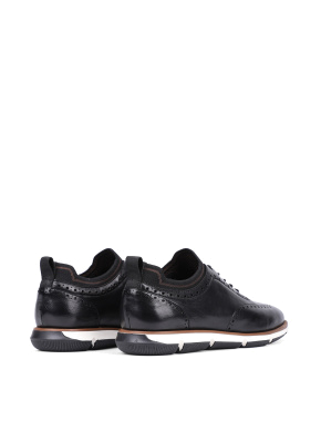 Мужские туфли броги Miguel Miratez кожаные черные - фото 4 - Miraton