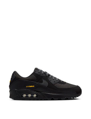 Мужские кроссовки Nike AIR MAX 90 кожаные черные - фото  - Miraton