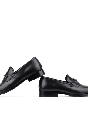 Мужские туфли лоферы Miguel Miratez черные кожаные - фото 2 - Miraton