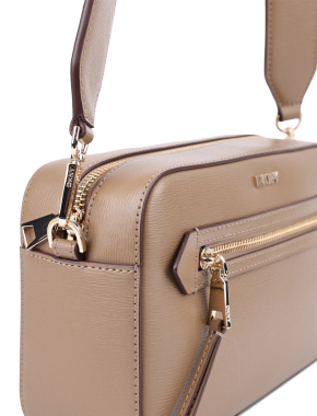 Женская сумка camera bag DKNY кожаная серая - фото 5 - Miraton