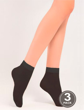 Жіночі шкарпетки Legs 152 SUNNY чорні, 3 пари - фото 1 - Miraton