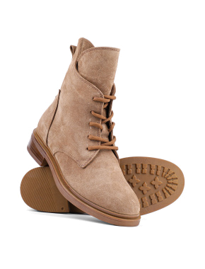 Жіночі черевики коричневі замшеві з підкладкою із повсті - фото 2 - Miraton