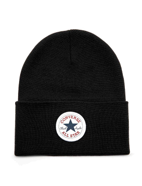 Шапка Converse Chuck Patch Beanie черная - фото  - Miraton