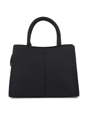 Жіноча сумка леді лайк MIRATON шкіряна чорна з декоративною застібкою - фото 4 - Miraton
