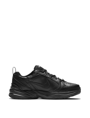 Мужские кроссовки Nike Air Monarch IV черные кожаные - фото 1 - Miraton