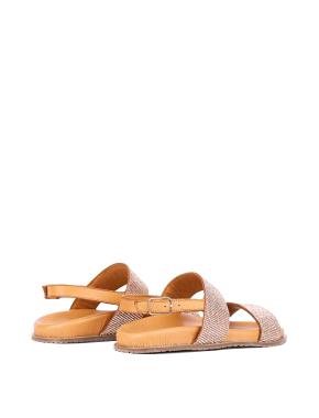 Жіночі сандалі шкіряні коричневі - фото 3 - Miraton