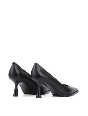 Жіночі туфлі-човники MIRATON шкіряні чорні - фото 4 - Miraton