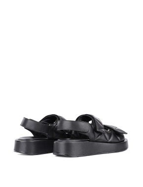 Жіночі сандалі шкіряні чорні - фото 3 - Miraton