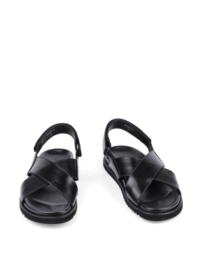 Мужские сандалии Miguel Miratez кожаные черные - фото 1 - Miraton