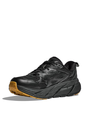 Мужские кроссовки Hoka Clifton L кожаные черные - фото 4 - Miraton
