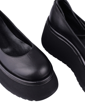 Женские туфли Attizzare кожаные черные - фото 5 - Miraton