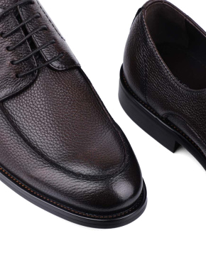 Мужские туфли дерби Miguel Miratez коричневые кожаные - фото 5 - Miraton