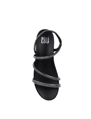 Жіночі сандалі замшеві чорні - фото 4 - Miraton