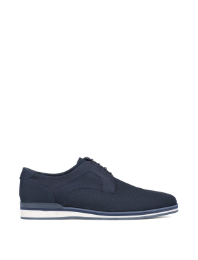 Чоловічі туфлі нубукові сині - фото 1 - Miraton