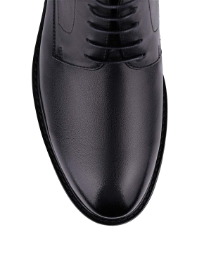 Чоловічі шкіряні черевики чорні - фото 4 - Miraton
